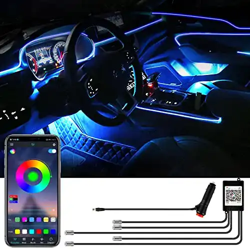 Auto LED Innenbeleuchtung YAOBLUESEA 12V, 6M LED 5050 RGB