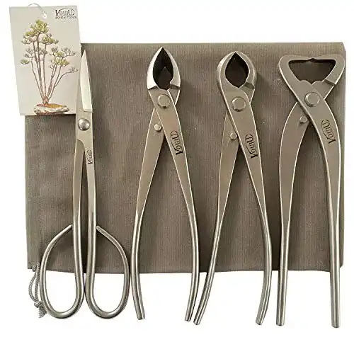 Bonsai Werkzeug Set 4-teilig mit Konkavschneider