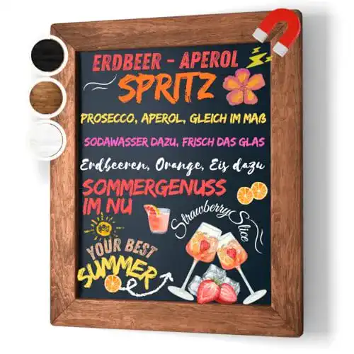 Magnetische Schiefertafel Elafi im Vintage-Stil, anthrazit schwarz