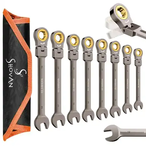 Schraubenschlüssel SS Shovan 8-teiliges Ratschenschlüssel Set