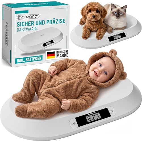 Tierwaage Monzana Babywaage Digital bis 20 kg mit LED Anzeige