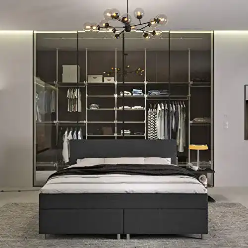 Boxspringbett 160×200 Innocent P4 in Anthrazit mit 7-Zonen-Technologie