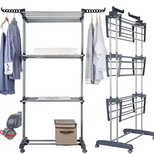 Turmwäscheständer von Johgee – Platzsparend und praktisch mit 172 cm Höhe