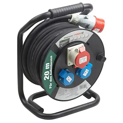 CEE-Kabeltrommel Meister H07RN-F5G2,5 mit IP44 Schutzklasse
