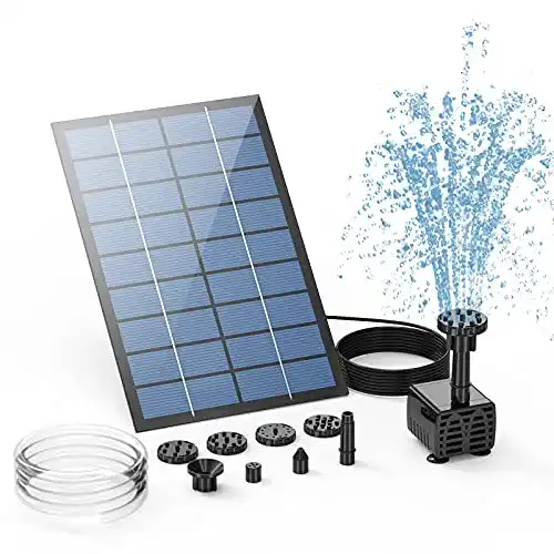 Solar Teichpumpe AISITIN – 2,5W Solar Springbrunnen Kit für Garten
