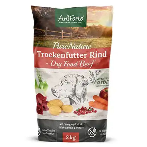 AniForte Hundefutter Natürliches Trockenfutter Country Beef 2kg