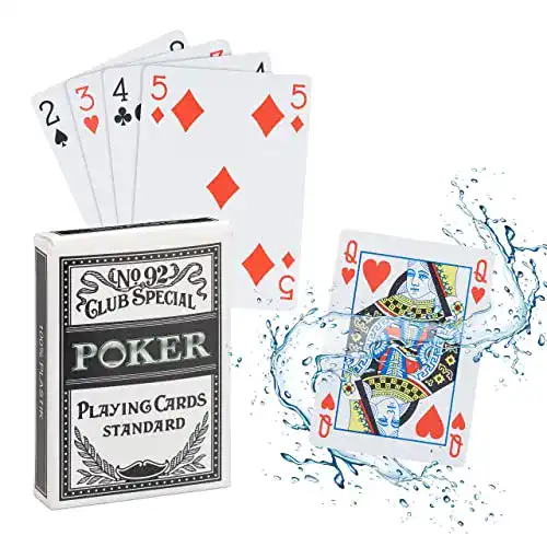 Pokerkarten Relaxdays 2er Set aus Plastik, wasserfestes Kartenspiel