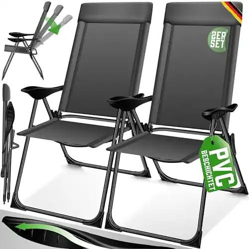 Gartenstuhl Set Kesser Hochlehner aus Aluminium, 2 Stück