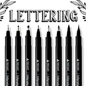Kalligraphie Stift Set für Handlettering mit 8 verschiedenen Stiftspitzen