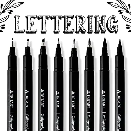 Kalligraphie Stift Set für Handlettering mit 8 verschiedenen Stiftspitzen