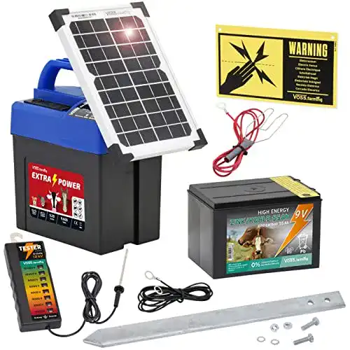 Solar-Weidezaungerät VOSS.farming Set für mobile Anwendungen