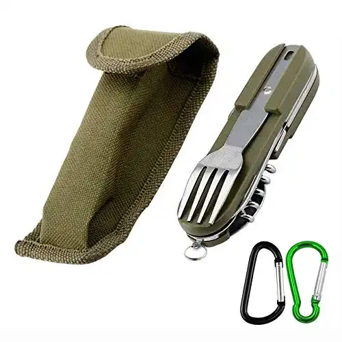 Campingbesteck Adnewx Klappbesteck aus Edelstahl für Outdoor-Aktivitäten