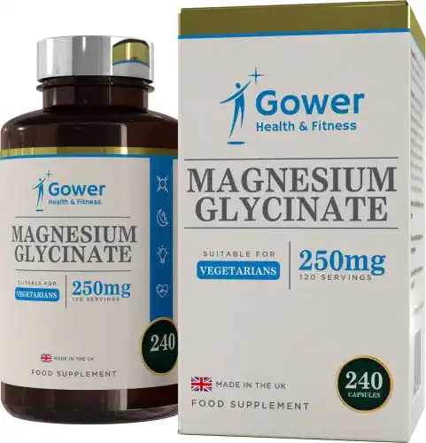 Magnesiumglycinat Gower Health & Fitness 250 mg pro Kapsel 240 Kapseln