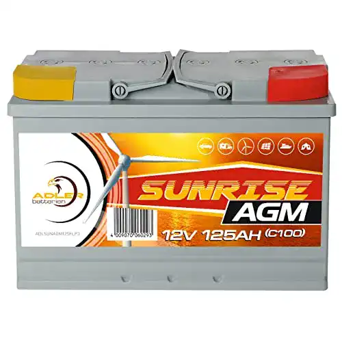 AGM-Batterie 120Ah von Adler für Wohnmobile und Versorgungsanwendungen