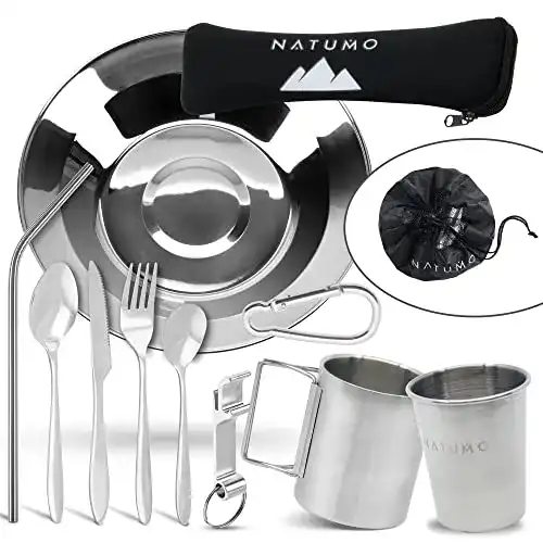 Camping Kochgeschirr NATUMO ® Outdoor Besteck & Geschirr