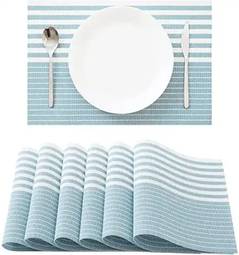 Oume Tischsets Platzsets 6er Set rutschfest abwaschbar aus PVC
