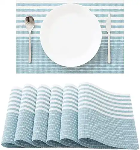 Oume Tischsets Platzsets 6er Set rutschfest abwaschbar aus PVC