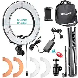 Neewer RL-12 LED Ringlicht 14″ mit Zubehör für professionelle Anwendungen