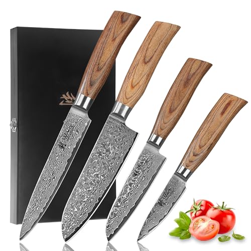 Wakoli Damastmesser-Set EDIB Pro Premium 4-teilig