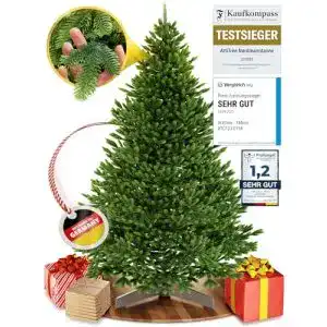 Künstlicher Weihnachtsbaum Artitree Nordfichte mit FSC-Holzständer 210 cm