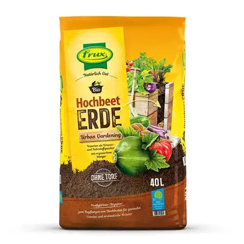 Hochbeeterde frux Bio für Urban Gardening, 40 Liter