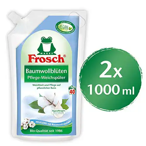 Frosch Weichspüler Baumwollblüten im 2er Pack (2 x 1 l)