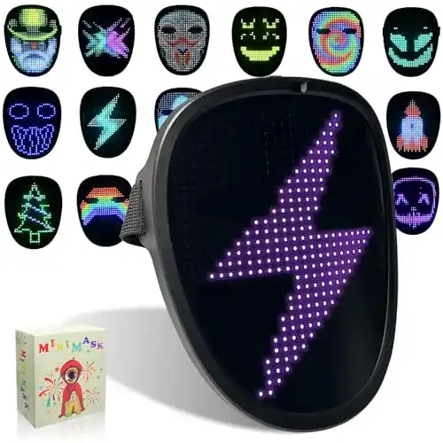 LED-Maske Moyaca für Kinder mit Gestenerkennung und leuchtenden Effekten