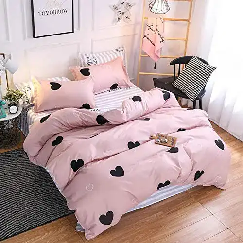 Loussiesd Mädchenbettwäsche in Übergröße für das Schlafzimmer
