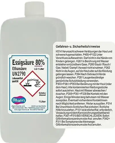 Essigsäure Algin 80% in 1 Liter Lebensmittelqualität