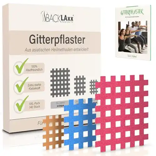 Akupunkturpflaster BACKLAxx Gittertape 140 Stück für Schmerzlinderung