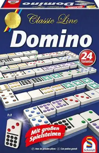 Domino-Spiel Schmidt Spiele 49207 Classic Line mit großen Spielsteinen