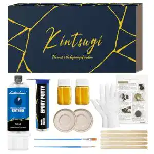 Kintsugi-Set für die Reparatur von Keramik mit Goldpulver