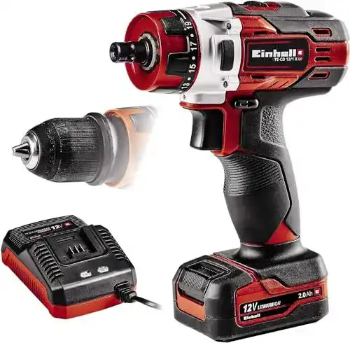 Einhell Akku-Schlagbohrschrauber TE-CD 12/1 X-Li mit 12V und 2,0Ah