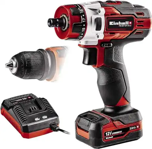 Einhell Akku-Schlagbohrschrauber TE-CD 12/1 X-Li mit 12V und 2,0Ah