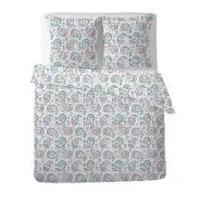 IKEA Stallört Bettwäscheset in Weiß mit Paisley Muster