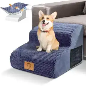Hundetreppe HEVOL für kleine Hunde – 2-stufige Hunderampe