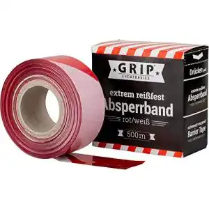 Absperrband 500 m von GRIP Eventbasics in rot-weiß