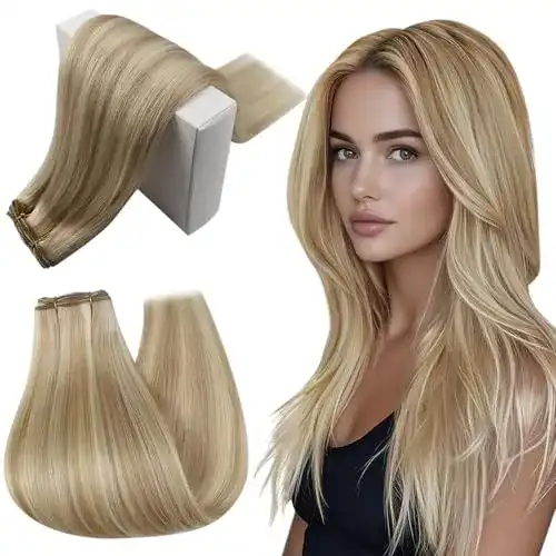 Haartressen RUNATURE Haarverlängerung aus Echthaar in Blond