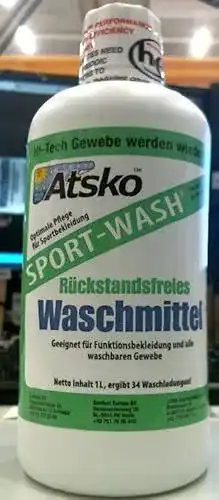 Sportwaschmittel Atsko Sno Seal Sport Wash – 1 Liter für Funktionsbekleidung