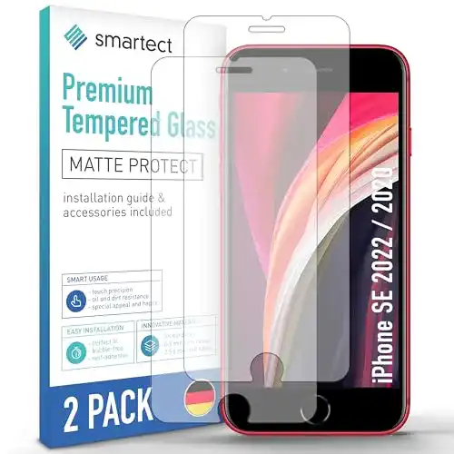 Smartect Panzerglas für iPhone SE (2 Stück, Matt)