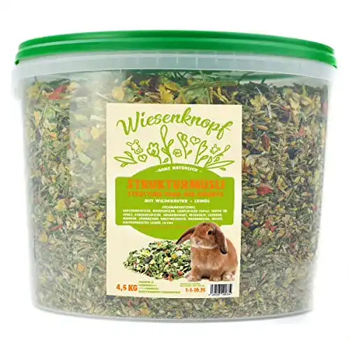 Zwergkaninchenfutter Wiesenknopf 4,5 kg ohne Pellets