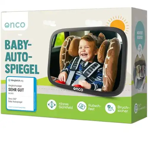 Onco 360° Baby Autospiegel für eine sichere Fahrt mit Kleinkindern