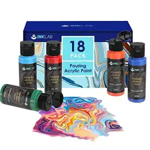 Pouring Acrylfarben Set INK LAB mit 18 Farben