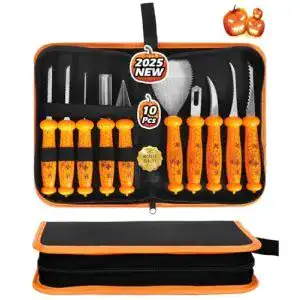 Kürbis Schnitzset mit 10 Werkzeugen für Halloween