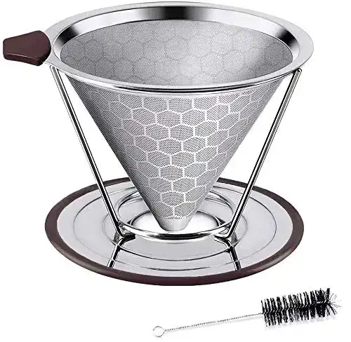 Kaffeefilter aus Edelstahl von Houson permanenter, wiederverwendbarer Handfilter
