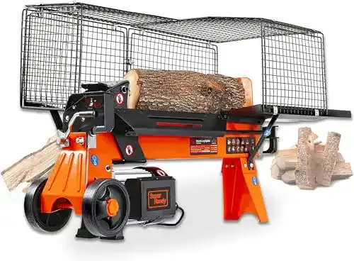 Elektrischer Holzspalter SuperHandy mit 6-Tonnen-Ram-System