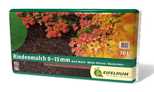 Rindenmulch Eifelhum Fein 60 Liter 0-15 mm für Gartenpflege