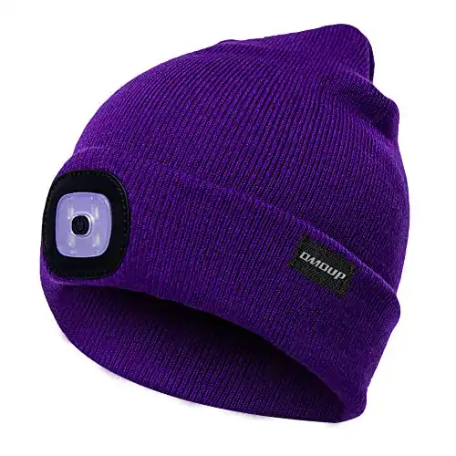 LED-Mütze OMOUP für Camping und Outdoor mit USB und 4 LEDs