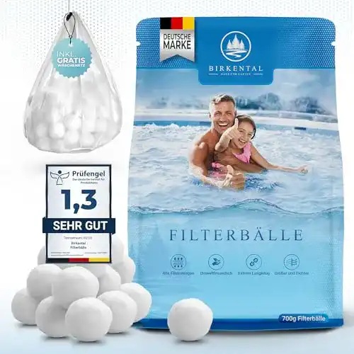 Filterbälle Birkental Pool mit Wäschenetz für Sandfilteranlagen
