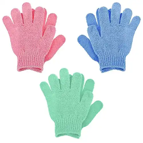 Peelinghandschuhe Sibba 6er Set für sanftes Körperpeeling